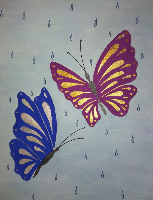 Butterflies In The Rain by Anya in Russia